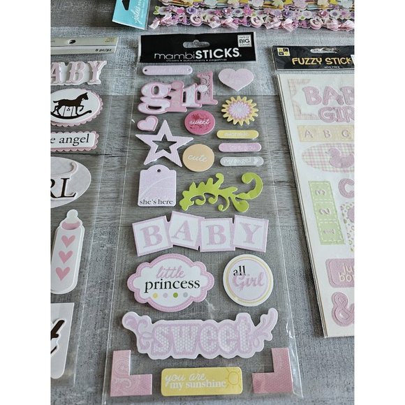 Jolee's Boutique 3D-Aufkleber – Baby Girl Schwangerschaft, 9 Stück Auf Einem Bogen
